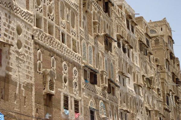 Picture of Old San'a (Yemen): Detail of house in Old San'a