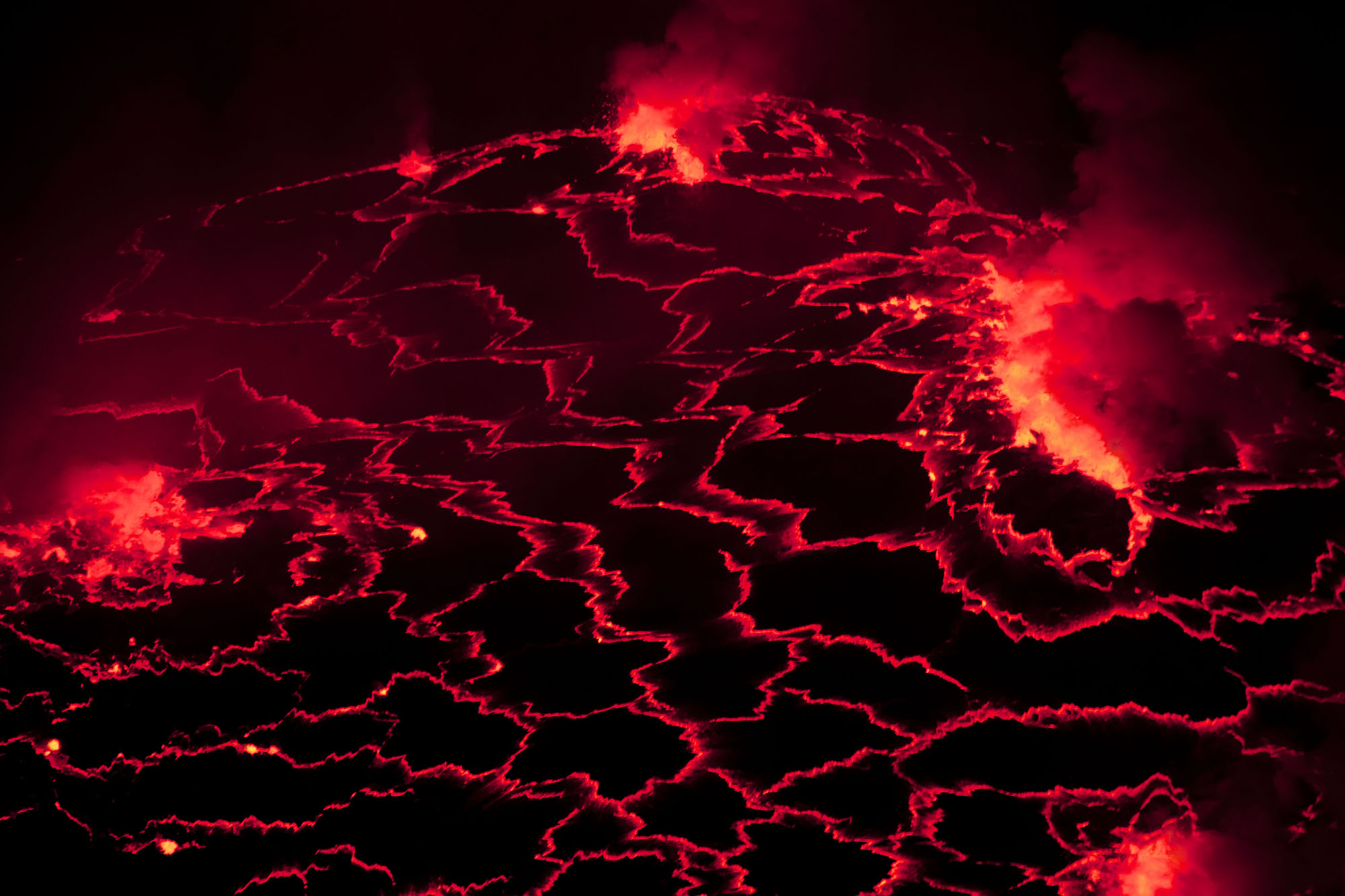 Nyiragongo volcano lava lake, DRC