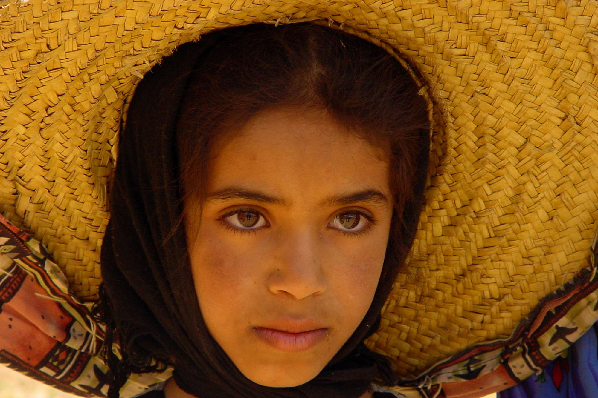Girl with traditional hat, Yemen