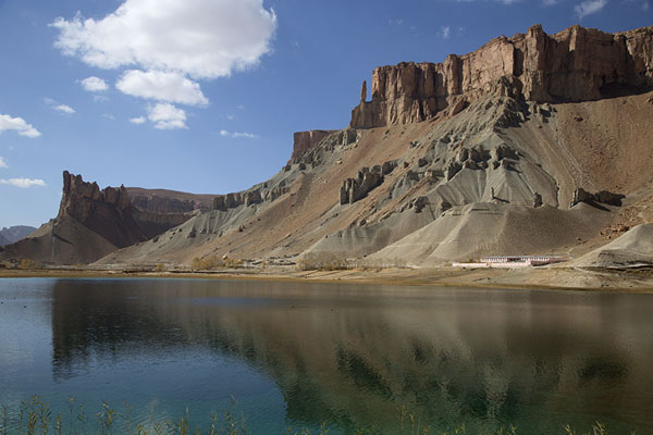 Mountains reflected in Band-e Kambar, Afghanistan