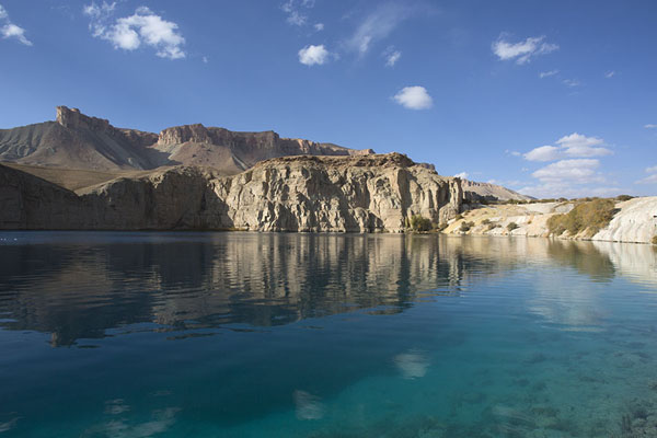 Mountains reflected in Band-e Haibat, Afghanistan