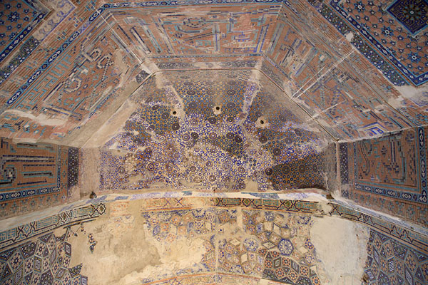Looking up the vault behind the tomb of Ansari, Afghanistan