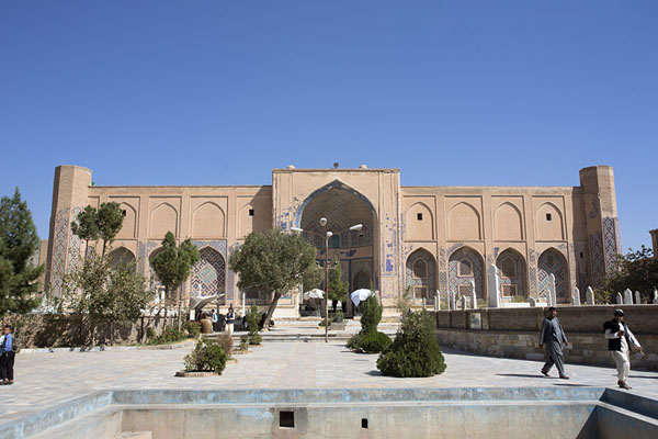 Frontal view of the outside of the shrine of Ansari, Afghanistan