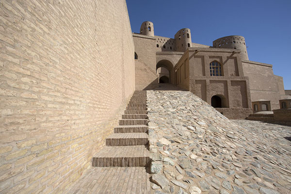 Stone walkway leading to the higher part of the citadel, Afghanistan