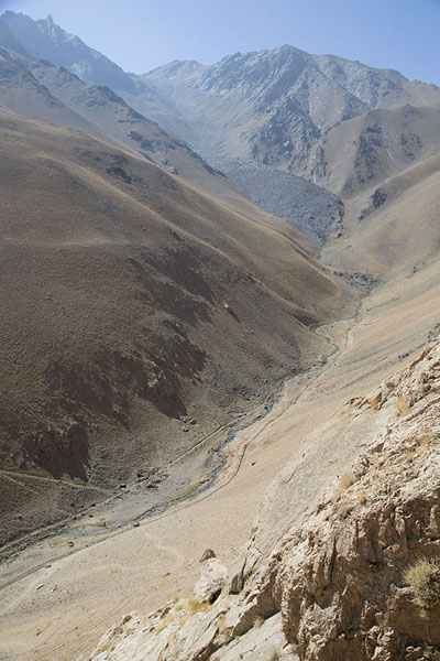 View of Qazan valley from the ice cave, Afghanistan View of the upper part of Qazan valley, Afghanistan