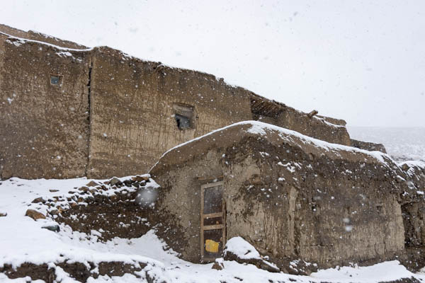 Picture of Snow on houses in a hamlet along the road to JamJam - Afghanistan