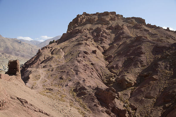The royal quarters were located on top of the hill, Afghanistan View of the royal quarters from below, Afghanistan