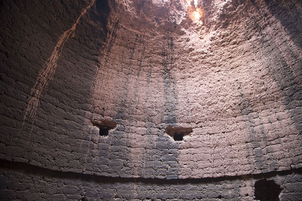 Interior of a circular building in Shahr-e-Zohak, Afghanistan