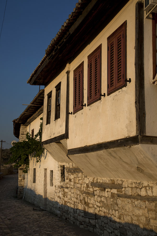 Typical houses Ottoman style in the citadel of Berat, Albania