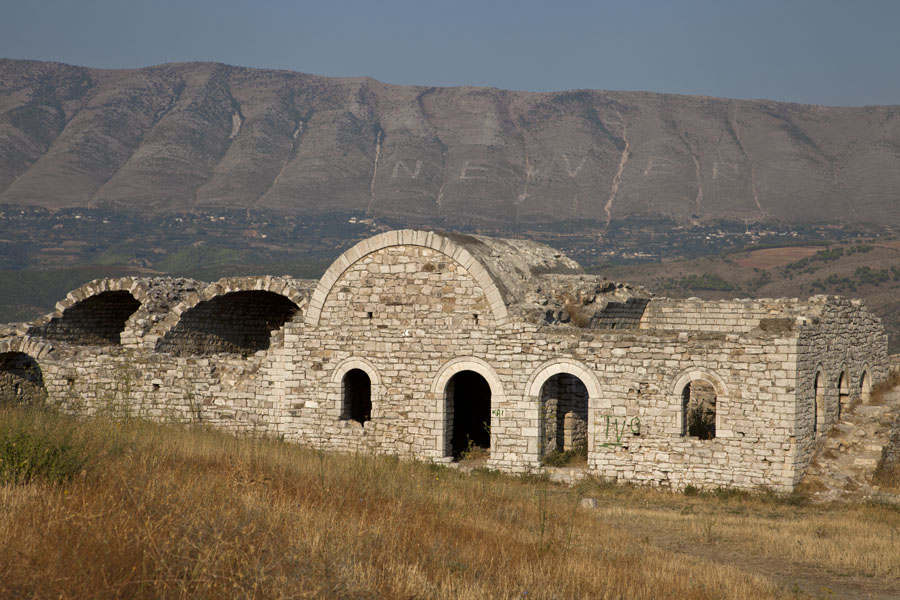 Building in the inner citadel of Berat, Albania