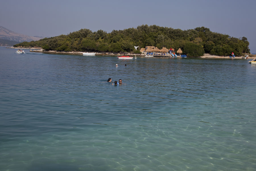 One of the small islands just off the coast at Ksamil, Albania