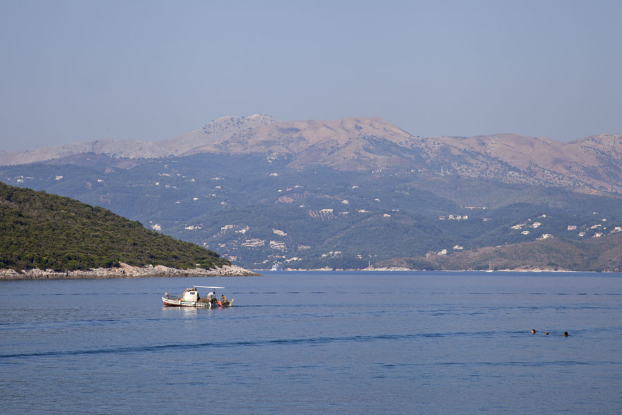 Looking towards the island of Corfu, Greece, Albania