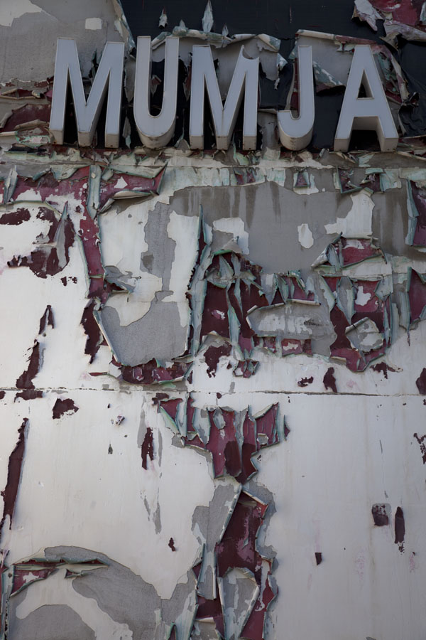 Near the entrance of the Mumja discotheque, Tirana Pyramid, Albania