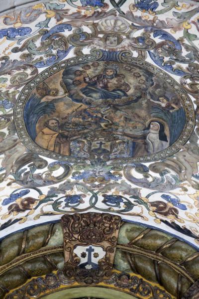 Close-up of ceiling of the Church of Our Lady of Carmo, Angola