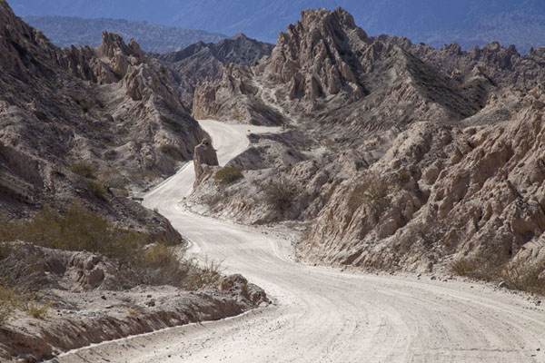 The ripio road cutting through the Quebrada de las Flechas | Valles Calchaquies | Argentina