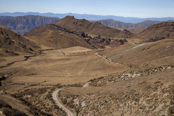 Looking into the Valle Encantado, just west of the highest point of the Cuesta del Obispo | Valles Calchaquies | Argentina