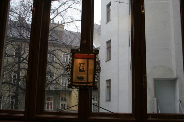 Picture of Looking into a mirror in one of the rooms in the Sigmund Freud museumVienna - Austria