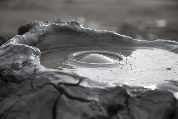 Foto di Close-up of one of the many mud volcanoesGobustan - Azerbaigian