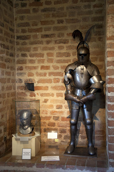 Picture of Knight armament on display in Mir castleMir - Belarus