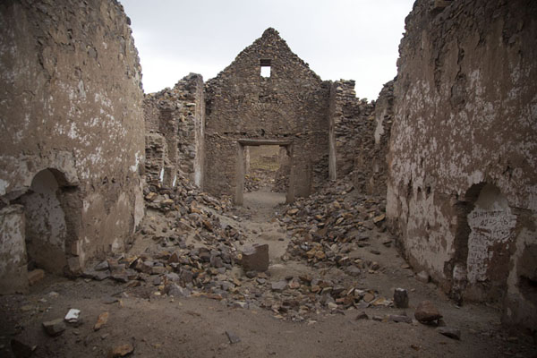The ruins of the ghost town of San Antonio de Lípez, Bolivia Inside view of the cathedral of San Antonio de Lípez, Bolivia