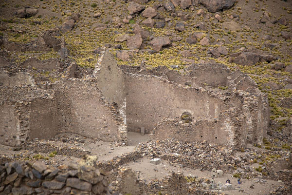 The ruins of the cathedral seen from above, Bolivia