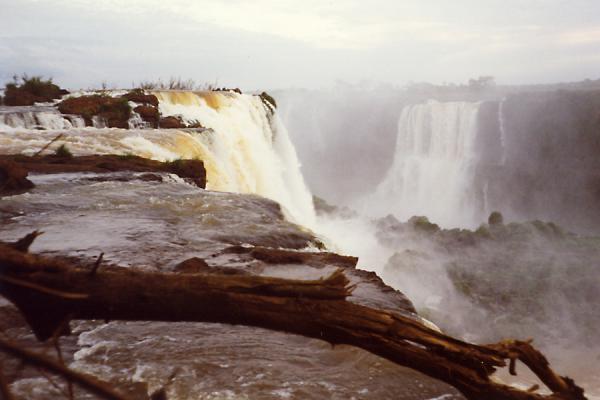 Appreciating the waterforce next to the edge. | Cataratas de IguazÃº | Brazil