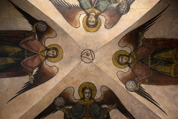 Ceiling of Sveta Bogoroditsa church with angels | Bachkovo Monastery | Bulgaria