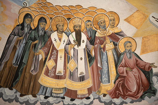 Detail of a mural on the wall of Sveta Bogoroditsa church | Bachkovo Monastery | Bulgaria