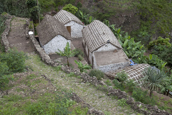 House and terraces high up on Ribeira do Paúl, Cabo Verde
