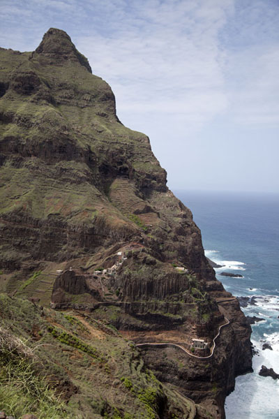 View of the rugged coastline at Corvo, Cabo Verde