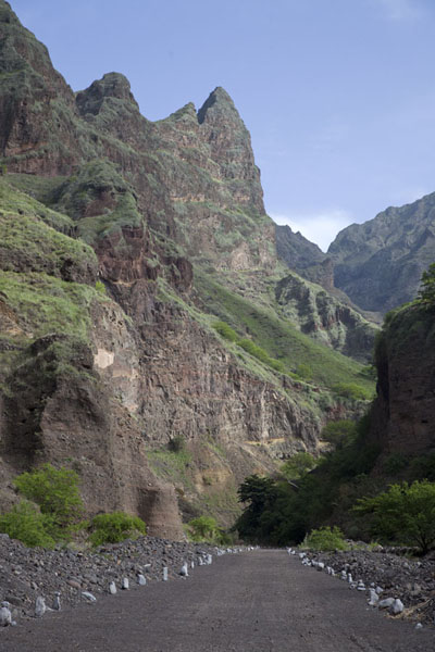 The sharp peaks of Santo Antão near the village of Chã de Igreja, Cabo Verde