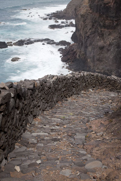The stony path along the northern coast of Santo Antão, Cabo Verde
