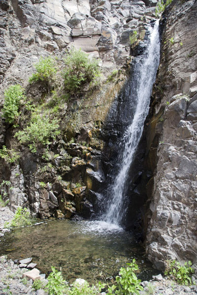 Waterfall in the valley east of Tarrafal, Cabo Verde Waterfall at the end of Ribeira do Tarrafal de Monte Trigo, Cabo Verde