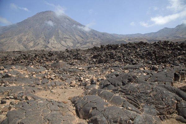 Topo da Coroa dominates the volcanic landscape of western Santo Antão, Cabo Verde