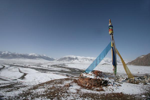Looking down the valley from Batang sky burial site, China