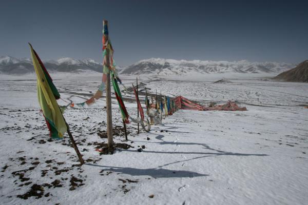 View from the top of the prayer flags above Batang sky burial site, China