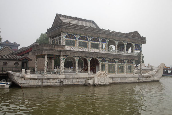 The Marble Boat, replacing the wooden version destroyed by fire in 1860, Summer Palace, China