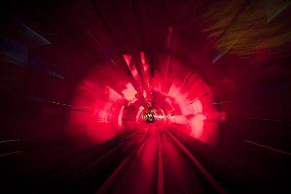 Picture of Surrounded by red light in the Bund Sightseeing TunnelShanghai - China
