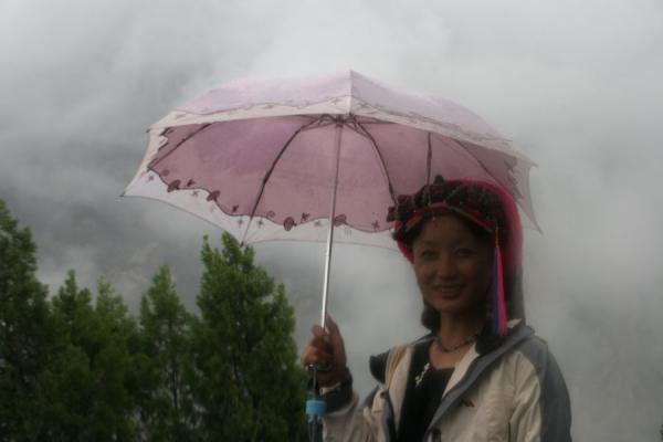 Dreamy Khampa woman with remarkable decorations, China