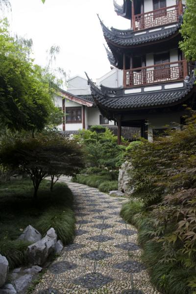 Kui Xing pagoda with garden inside the Confucian Temple complex, China