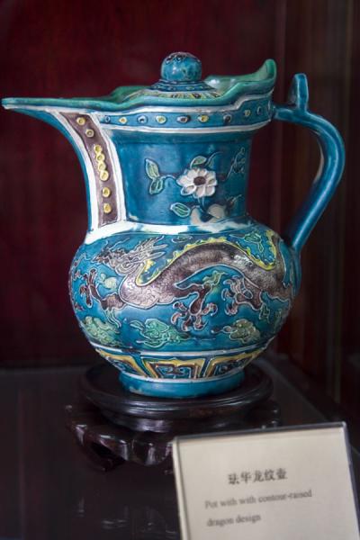 One of the may teapots in the Teapot museum of the Confucian Temple, Confucian Temple, China