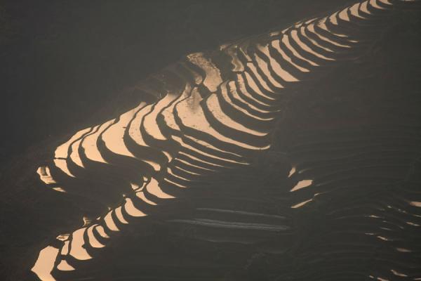 Sunset over rice terraces in Yuanyang, Yuanyang rice terraces, China