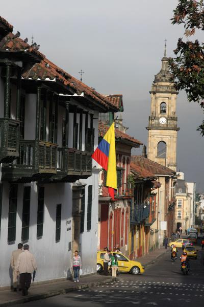 One of the streets of La Candelaria, Colombia