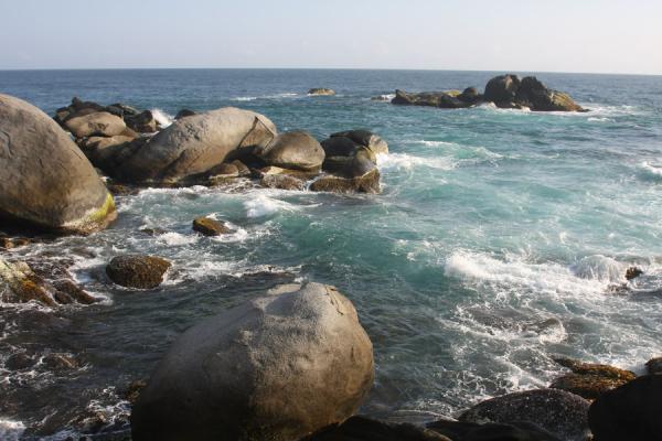 Rocky shore in Parque Nacional Tayrona, Colombia
