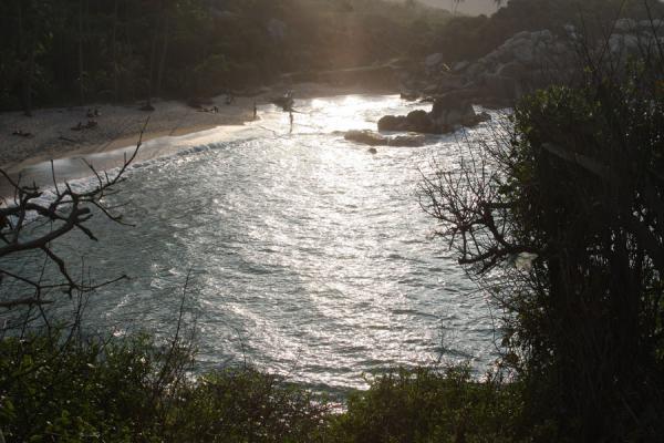 Sunlight reflected in the sea at Cabo San Juan de la Guía, Colombia