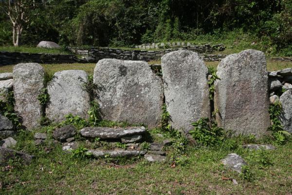 Slabs of stone are al that remain of this ancient structure at Pueblito, Colombia Slabs of stone defining one of the terraces of Pueblito, Colombia