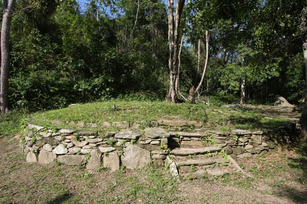 Stairs leading up to a terrace of Pueblito, Colombia