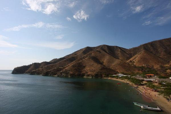 Coastline of Playa Grande near Taganga, Colombia