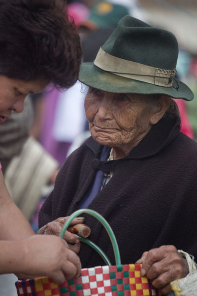 Women at the market of Villa de Leyva, Colombia