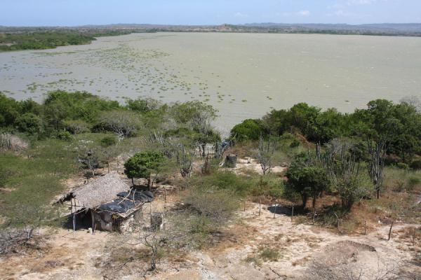Ciénaga del Totumo, the lagoon behind the volcano where the mud can be washed off, Colombia
